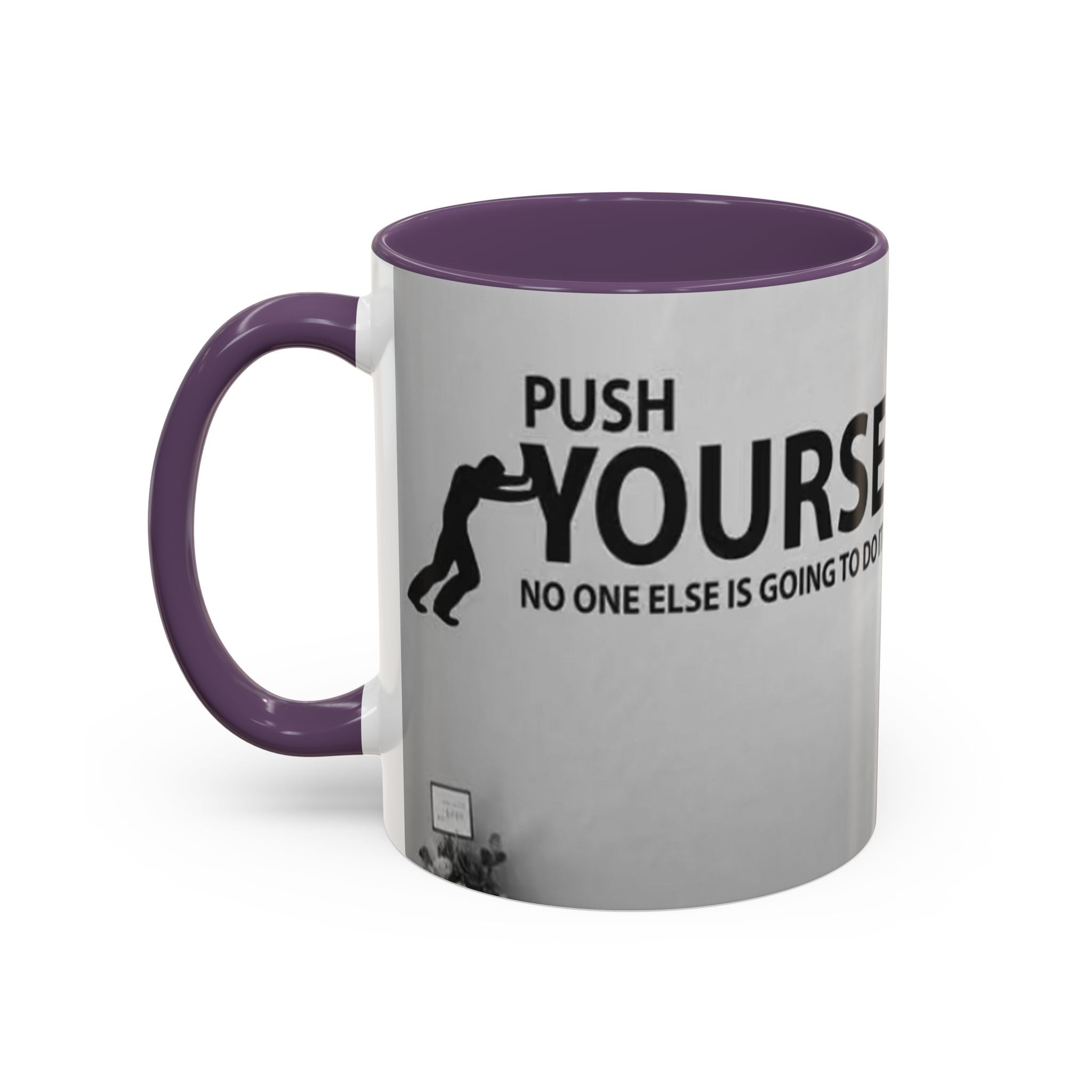 Motivational Accent Coffee Mug — "Do It Yourself" Black Interior - Motivational Quotes