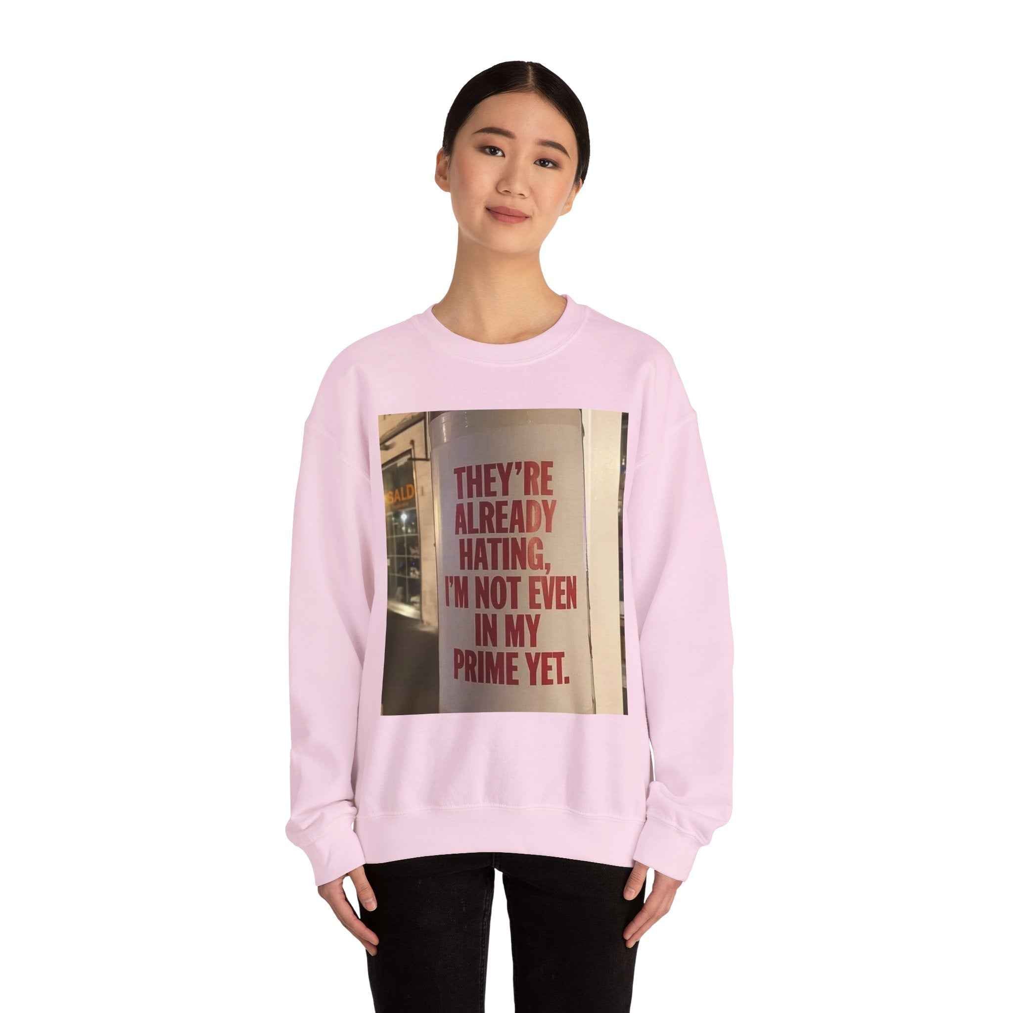 Crewneck Sweatshirt — Inspirational Photo Quote "They&