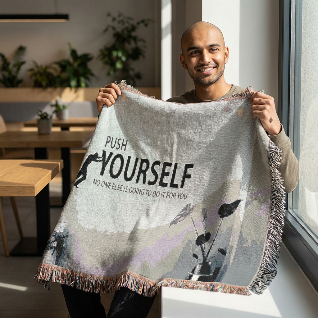 Woven Blanket - Motivational Quotes