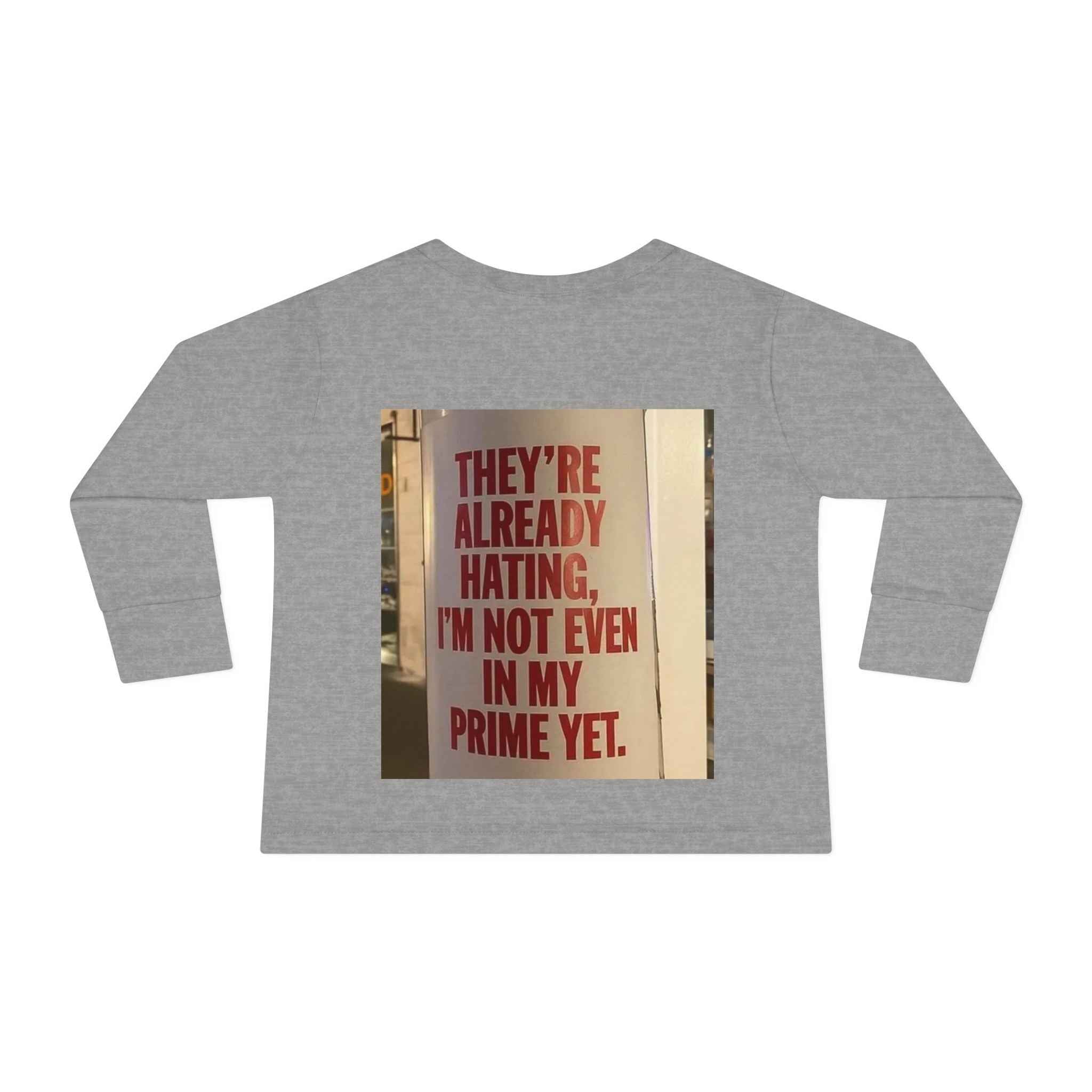 Toddler Long Sleeve Tee — Motivational Prayer & Confidence Quote Kids Shirt