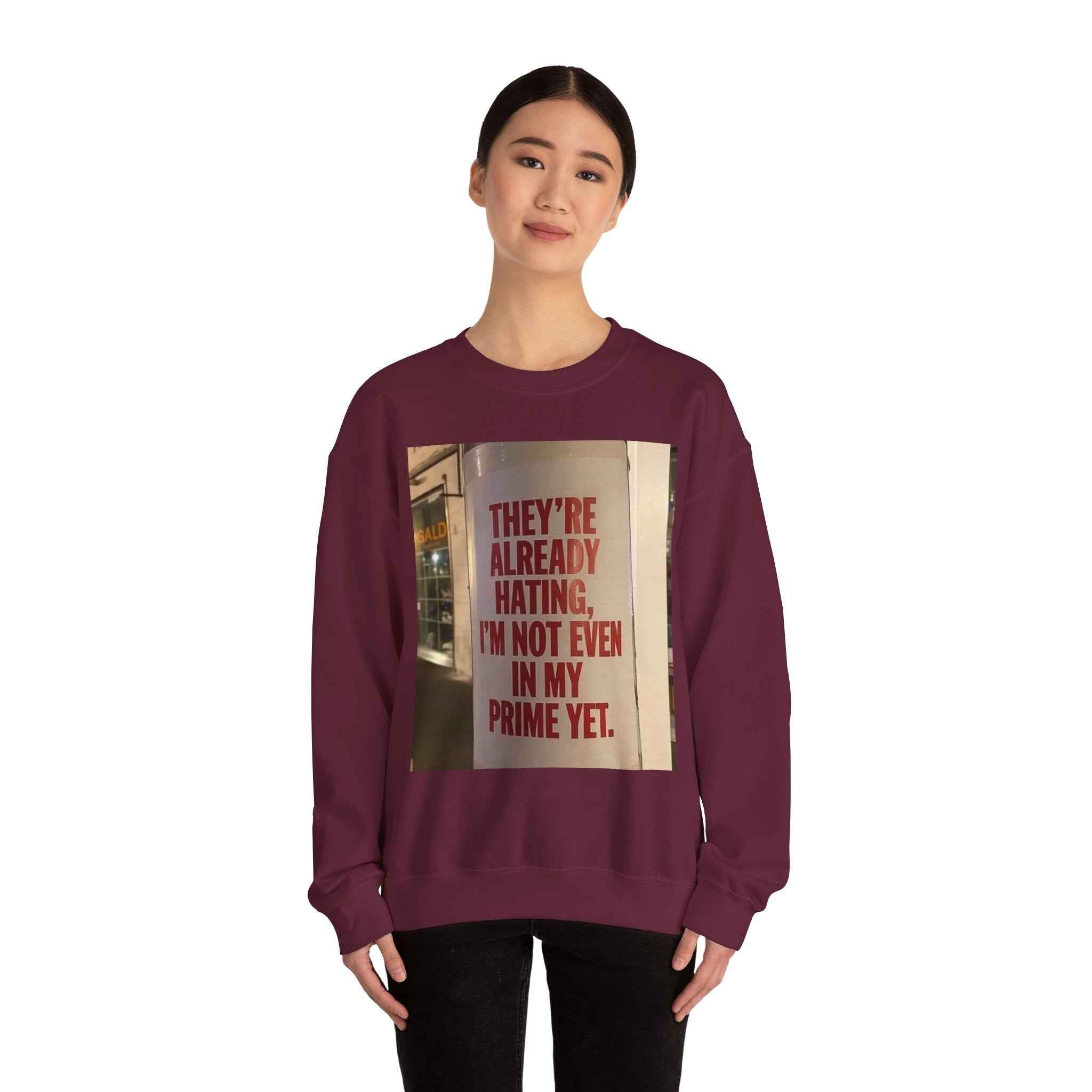 Crewneck Sweatshirt — Inspirational Photo Quote "They&