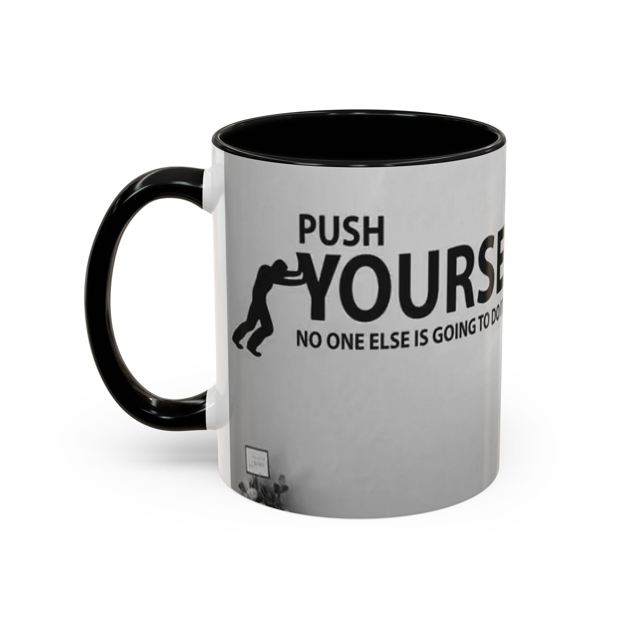 Motivational Accent Coffee Mug — "Do It Yourself" Black Interior - Motivational Quotes