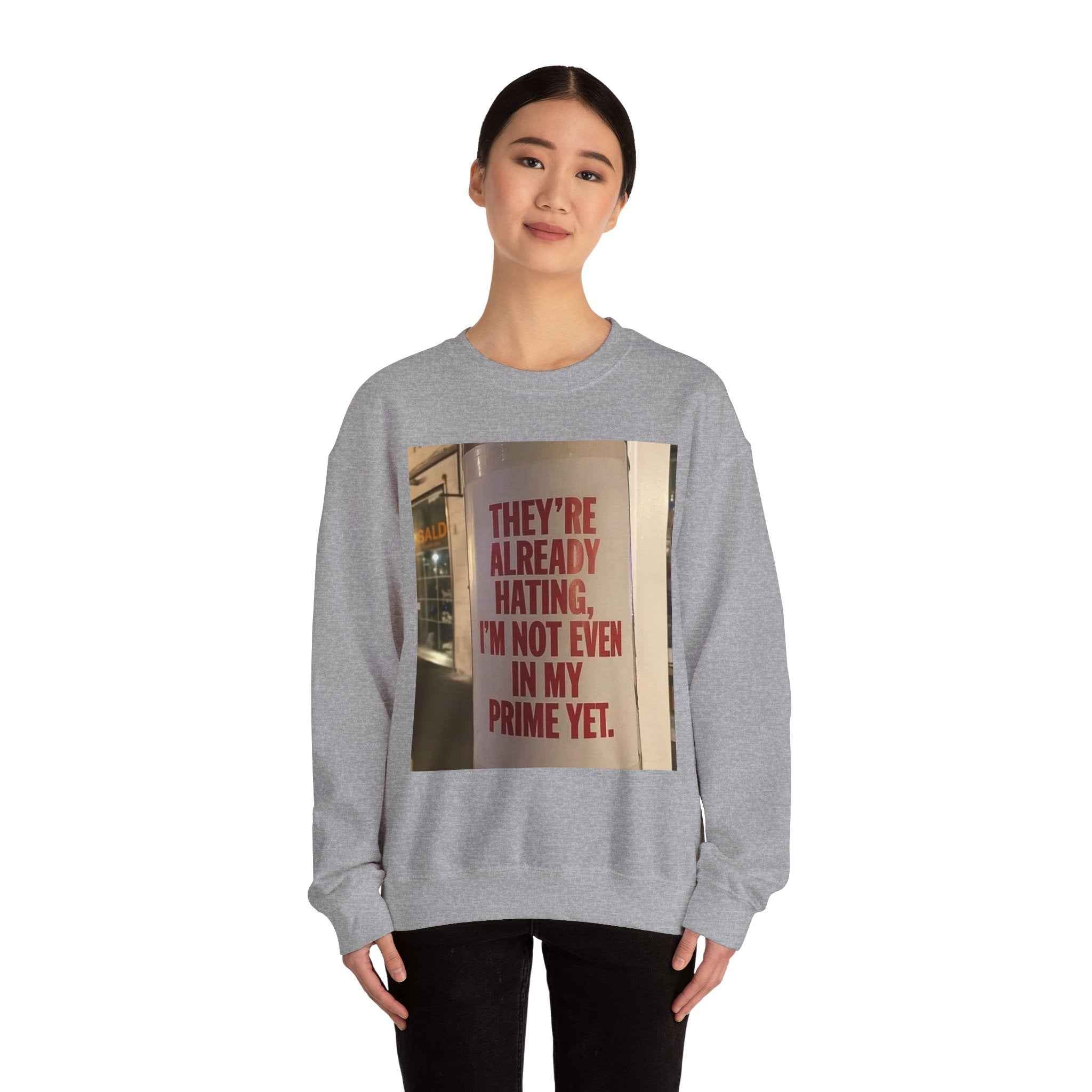 Crewneck Sweatshirt — Inspirational Photo Quote "They&