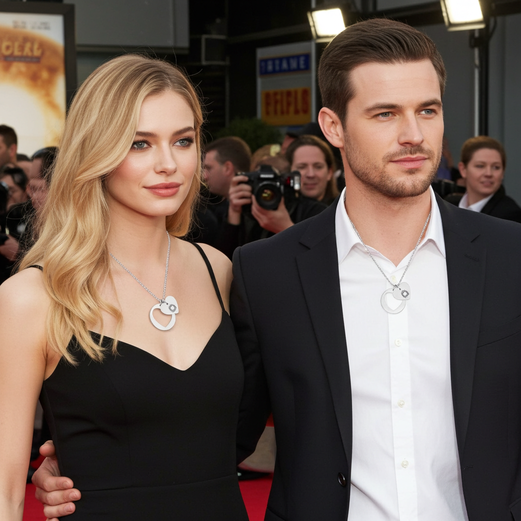 Collier personnalisable avec cœur découpé — Pendentif personnalisé en argent sterling