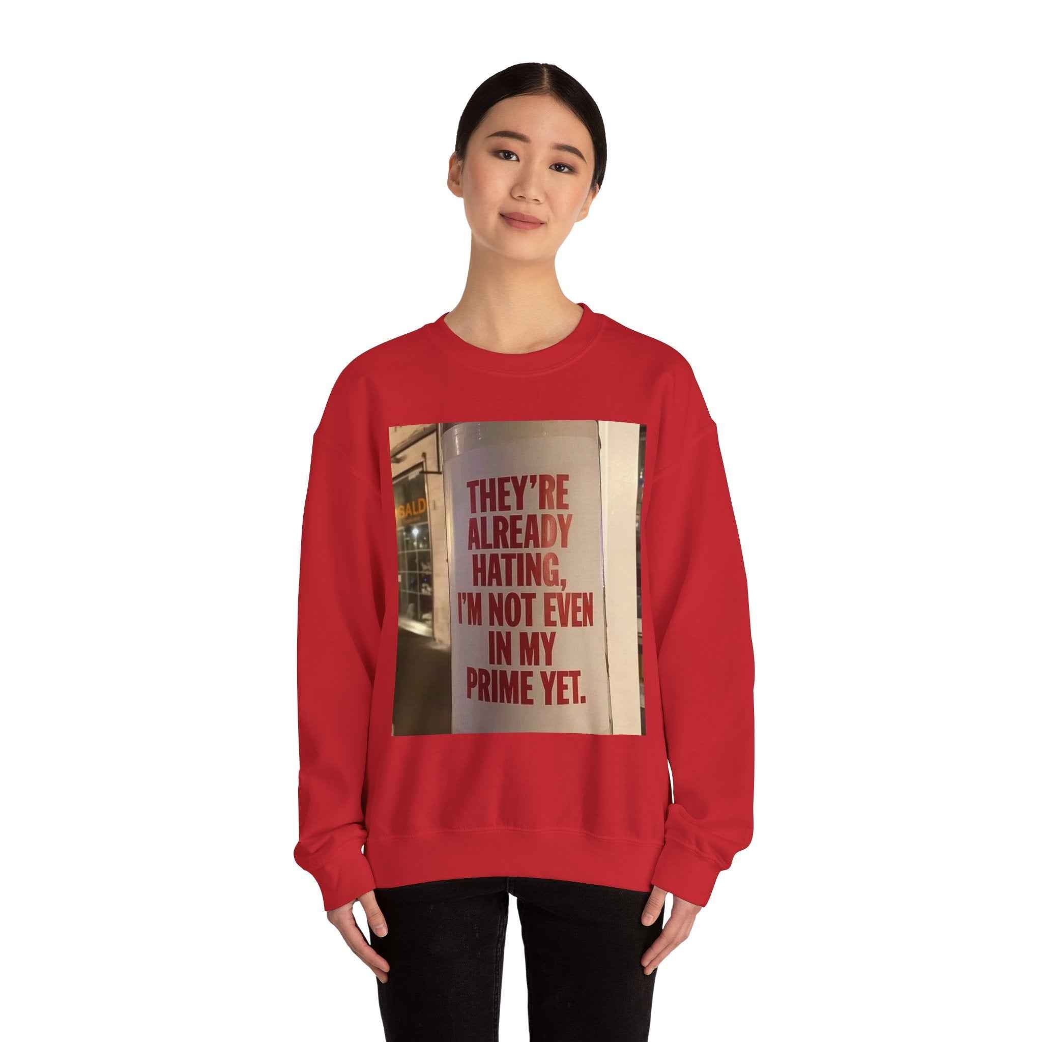 Crewneck Sweatshirt — Inspirational Photo Quote "They&