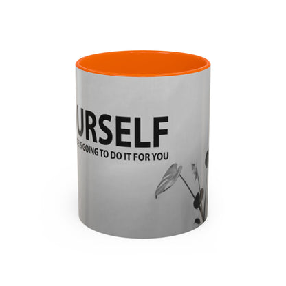 Motivational Accent Coffee Mug — "Do It Yourself" Black Interior - Motivational Quotes