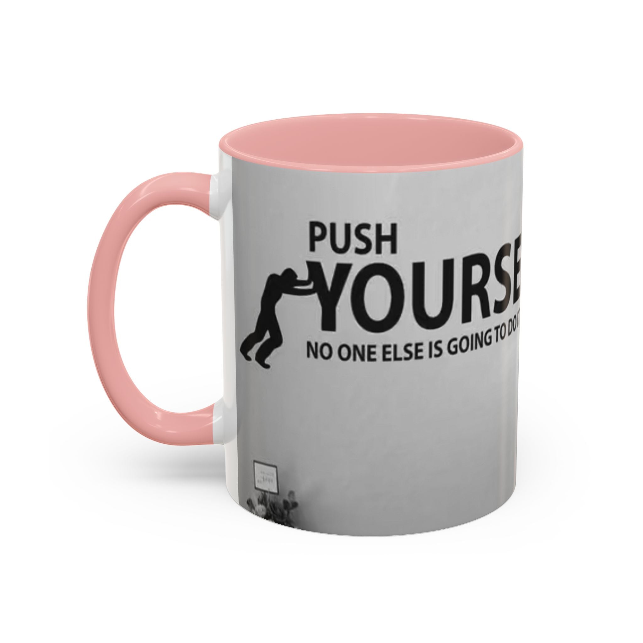 Motivational Accent Coffee Mug — "Do It Yourself" Black Interior