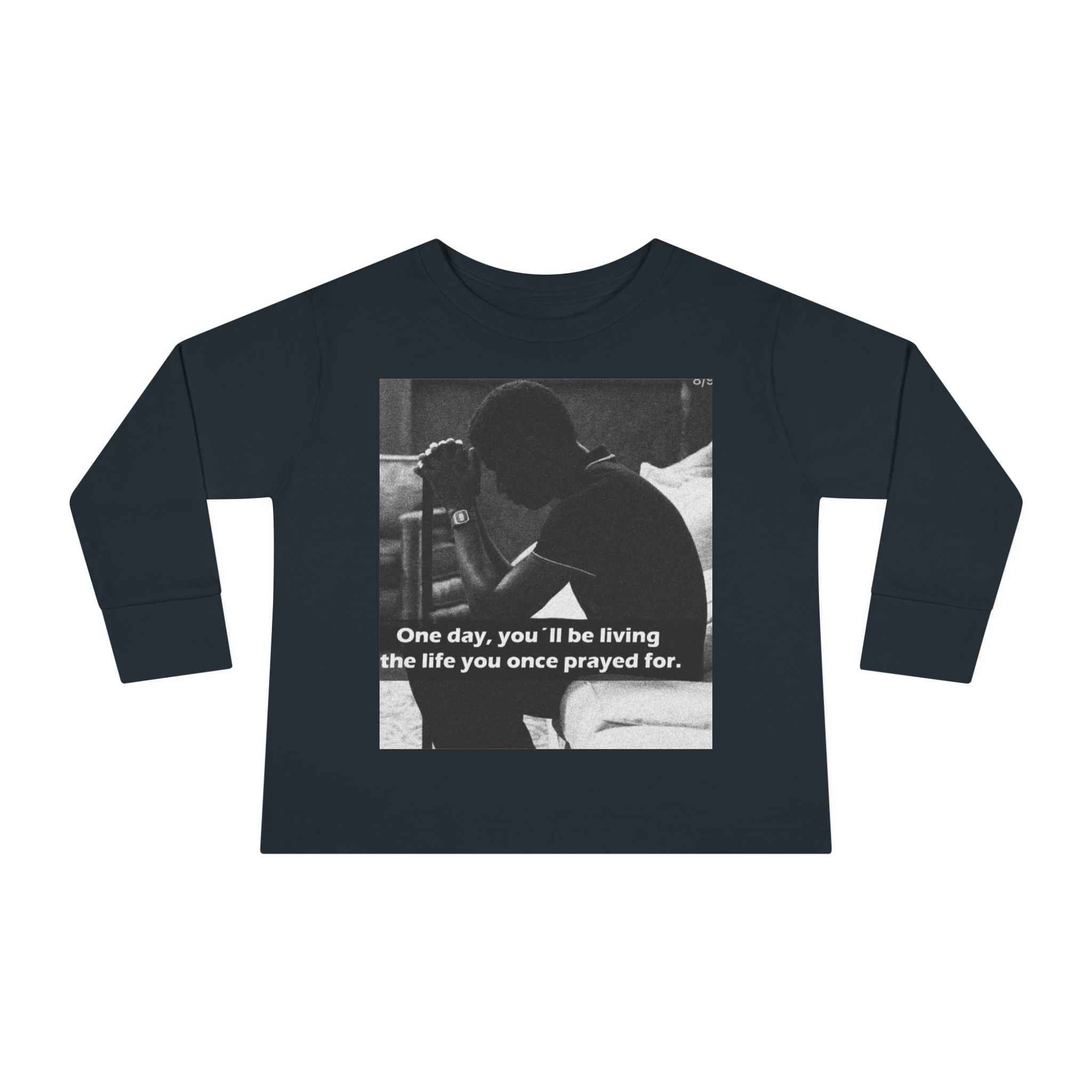 Toddler Long Sleeve Tee — Motivational Prayer &amp; Confidence Quote Kids Shirt