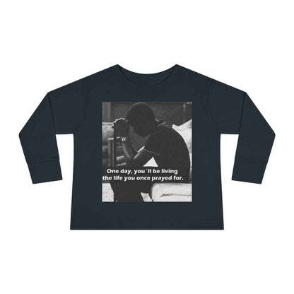 Toddler Long Sleeve Tee — Motivational Prayer &amp; Confidence Quote Kids Shirt