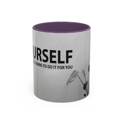 Motivational Accent Coffee Mug — "Do It Yourself" Black Interior - Motivational Quotes