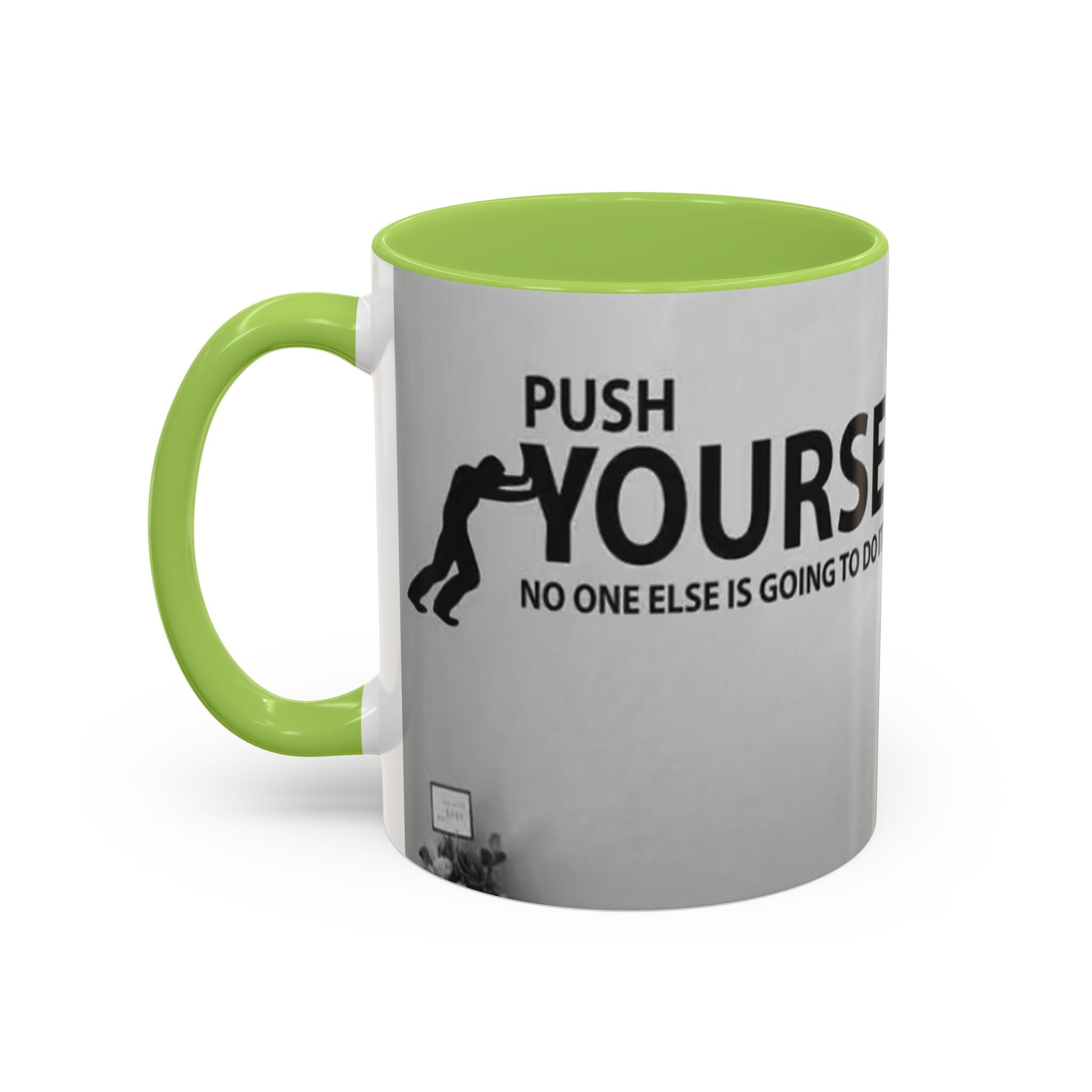 Motivational Accent Coffee Mug — "Do It Yourself" Black Interior