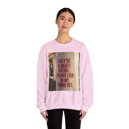 Crewneck Sweatshirt — Inspirational Photo Quote "They&