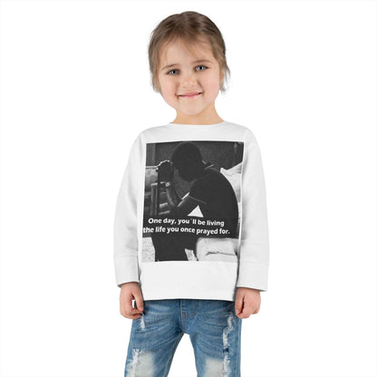 Toddler Long Sleeve Tee — Motivational Prayer &amp; Confidence Quote Kids Shirt