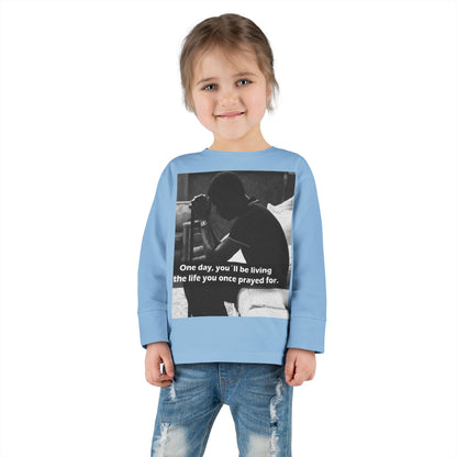 Toddler Long Sleeve Tee — Motivational Prayer &amp; Confidence Quote Kids Shirt