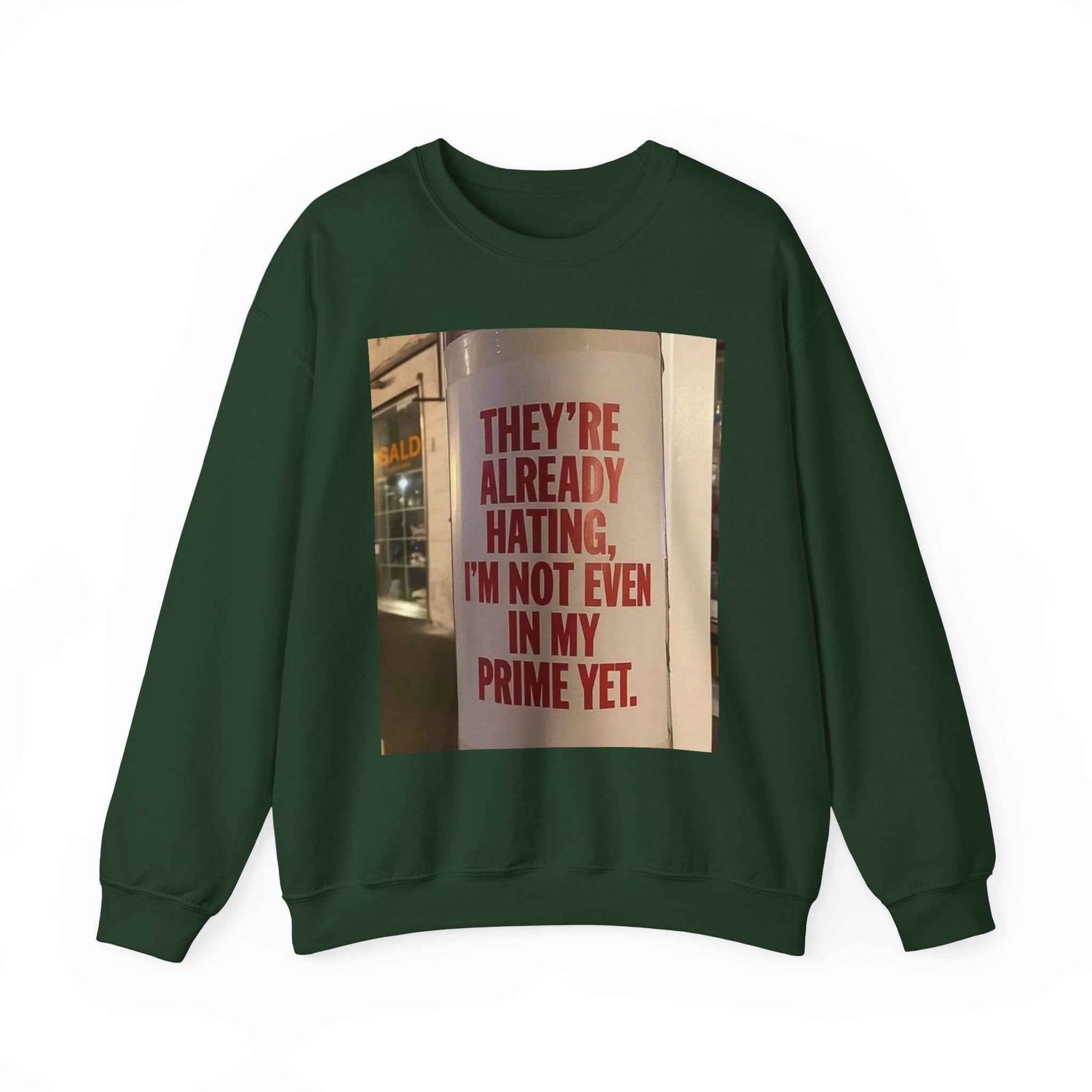 Crewneck Sweatshirt — Inspirational Photo Quote "They&