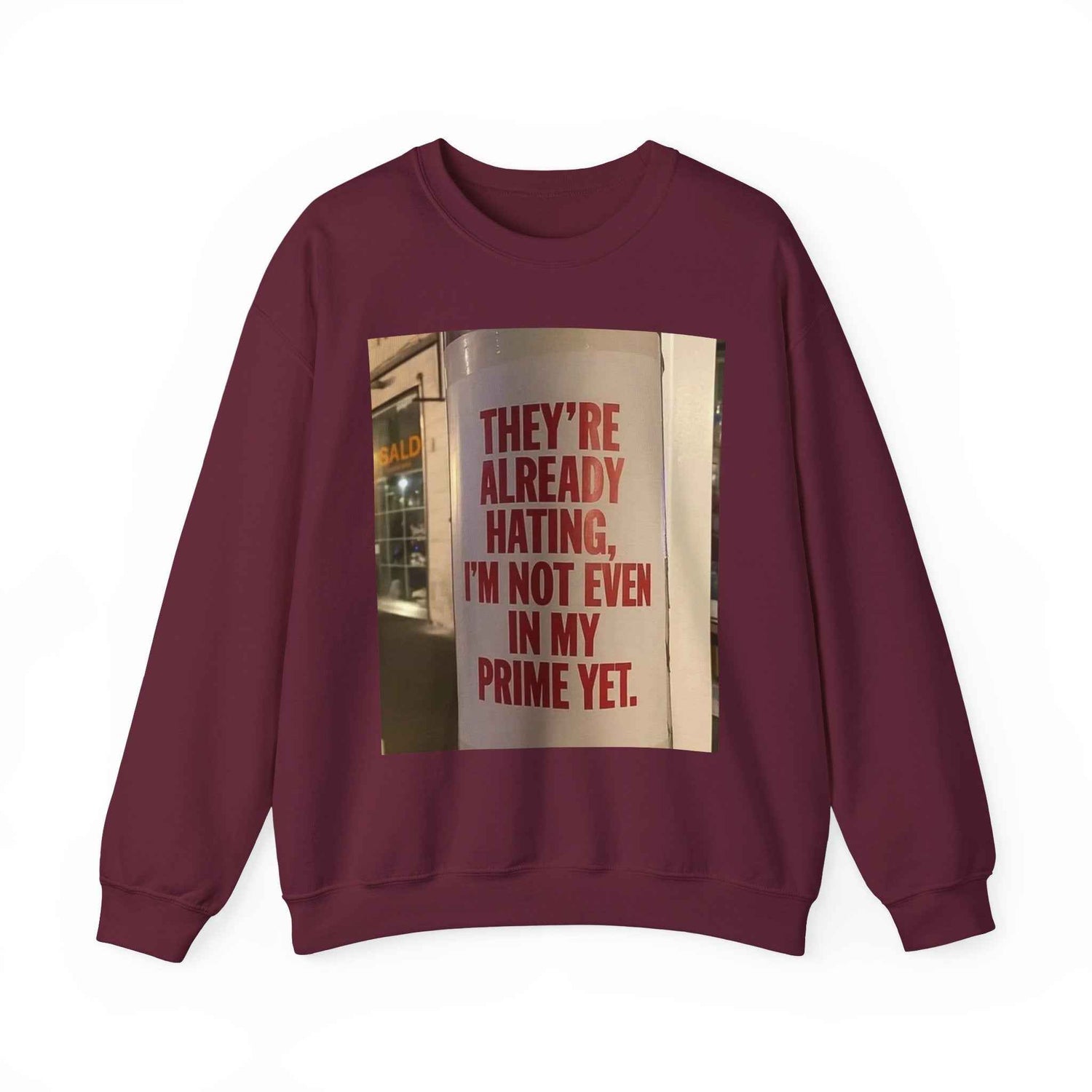 Crewneck Sweatshirt — Inspirational Photo Quote "They&
