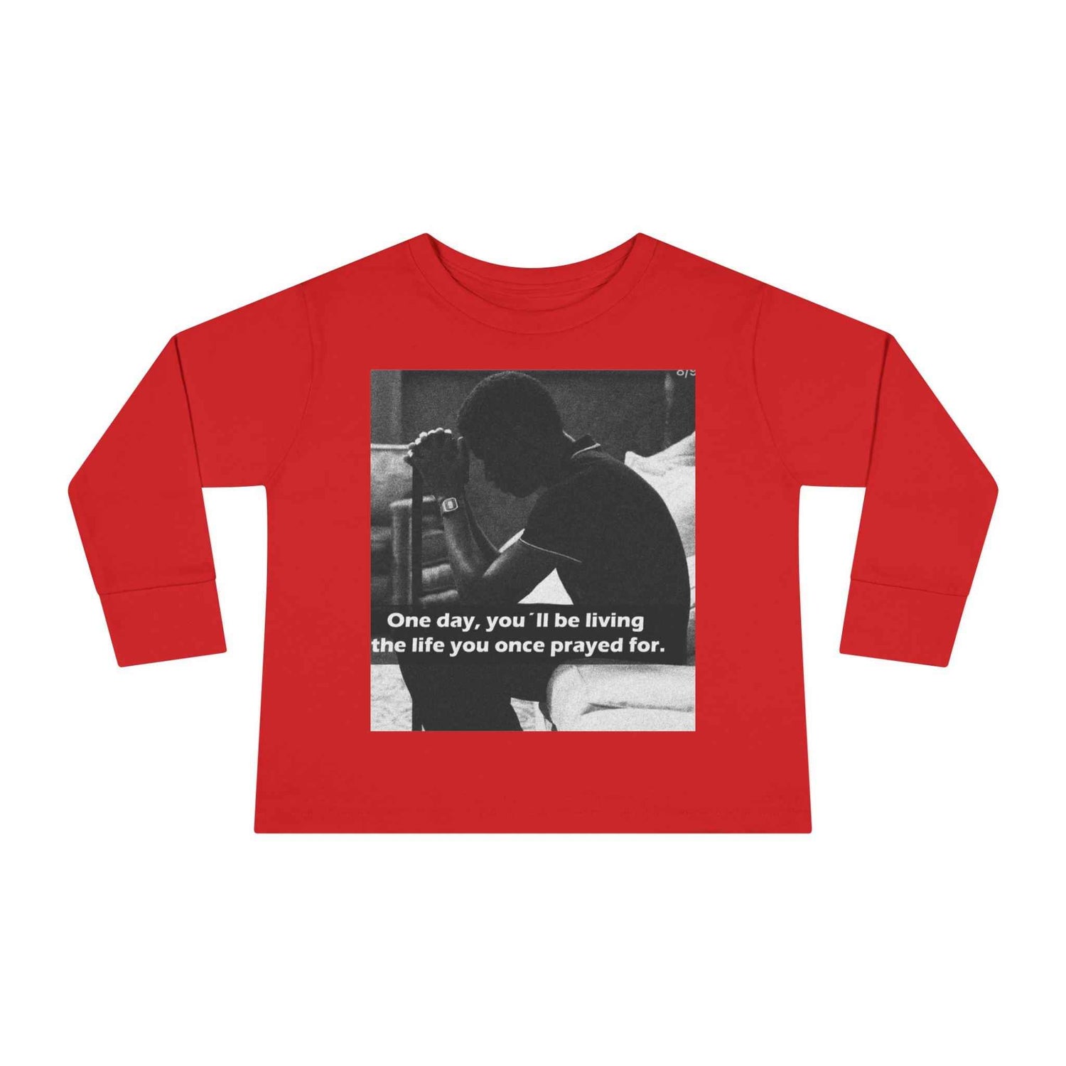 Toddler Long Sleeve Tee — Motivational Prayer &amp; Confidence Quote Kids Shirt