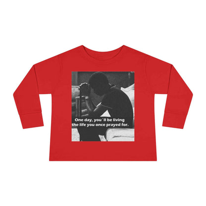 Toddler Long Sleeve Tee — Motivational Prayer &amp; Confidence Quote Kids Shirt