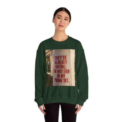 Crewneck Sweatshirt — Inspirational Photo Quote "They&