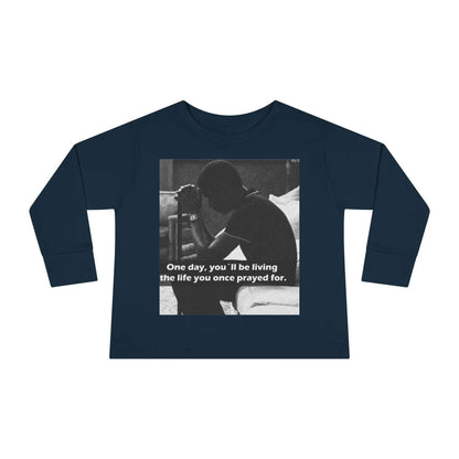 Toddler Long Sleeve Tee — Motivational Prayer &amp; Confidence Quote Kids Shirt