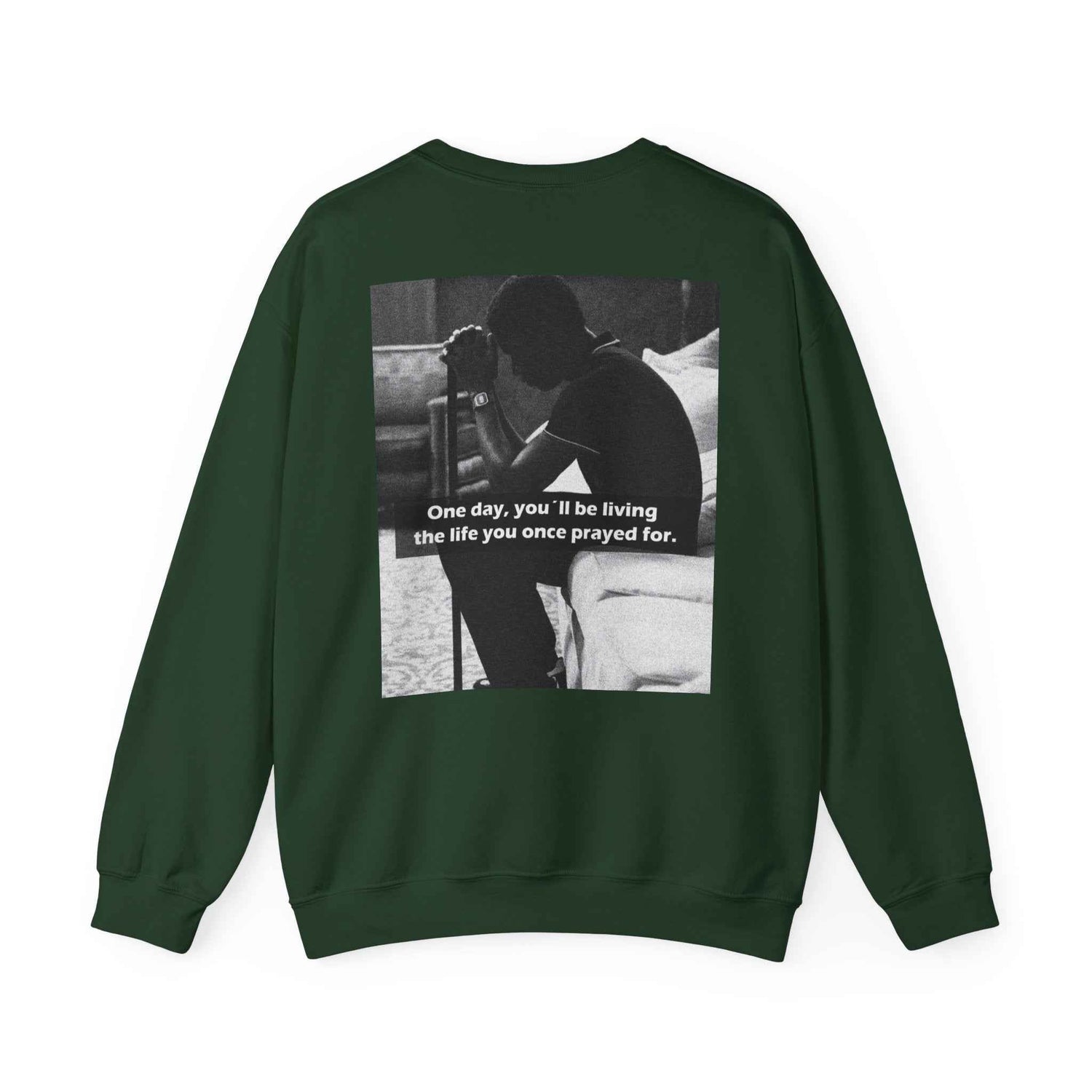 Crewneck Sweatshirt — Inspirational Photo Quote "They&