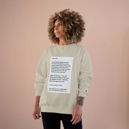 Faith Prayer Sweatshirt — Inspirational Scripture &amp; Gratitude Message