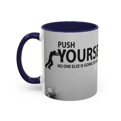 Motivational Accent Coffee Mug — "Do It Yourself" Black Interior - Motivational Quotes
