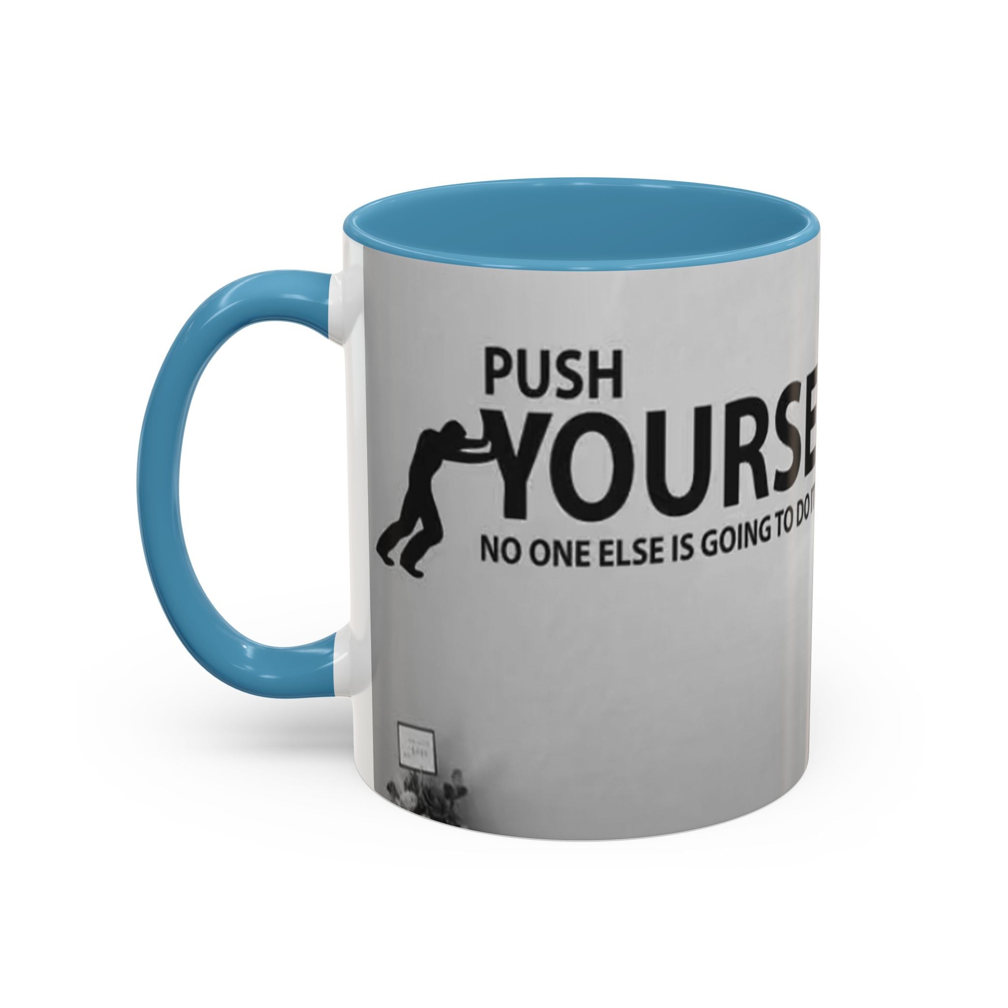 Motivational Accent Coffee Mug — "Do It Yourself" Black Interior
