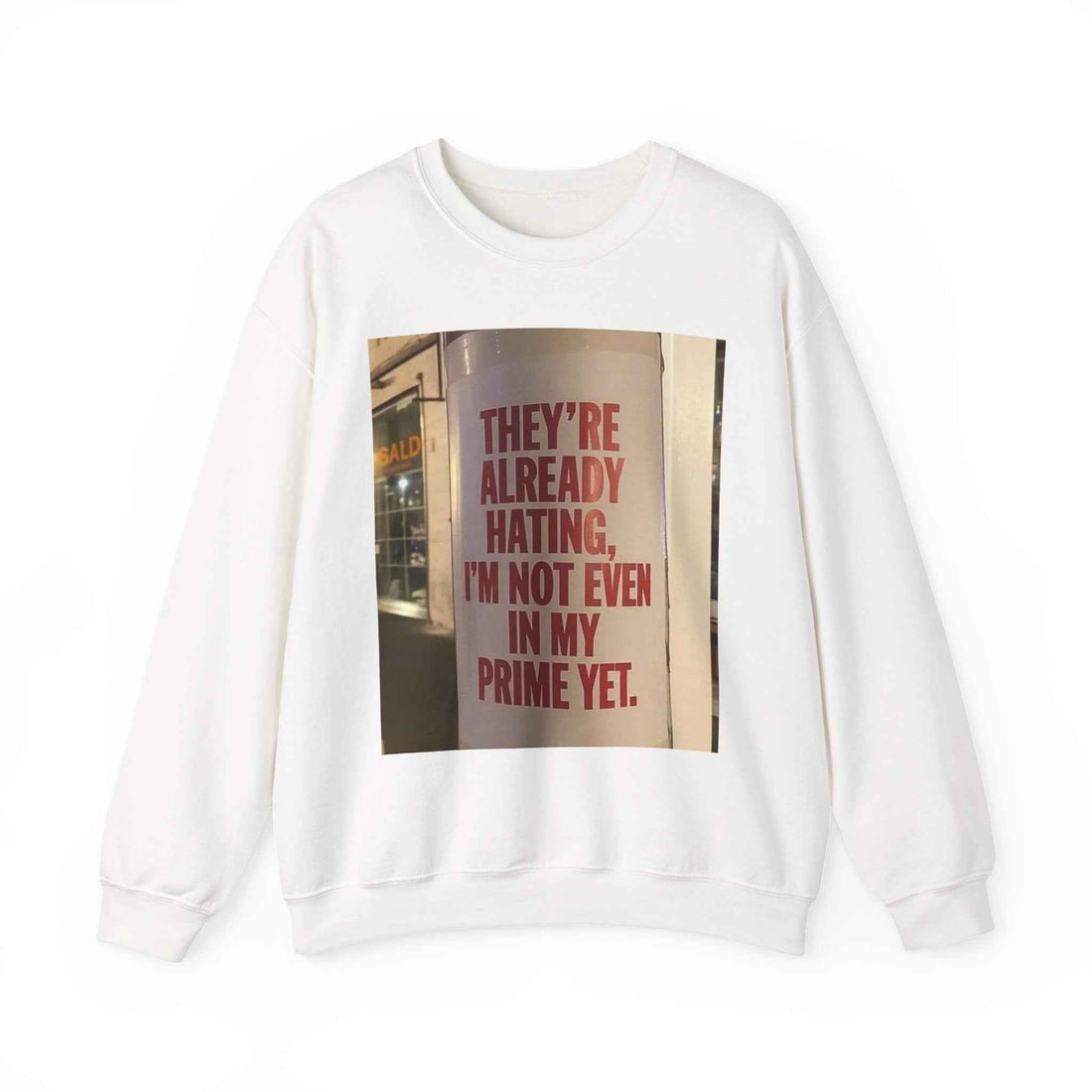 Crewneck Sweatshirt — Inspirational Photo Quote "They&