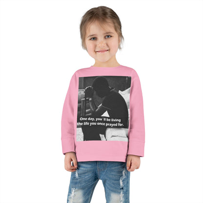 Toddler Long Sleeve Tee — Motivational Prayer &amp; Confidence Quote Kids Shirt