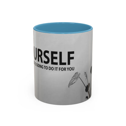 Motivational Accent Coffee Mug — "Do It Yourself" Black Interior - Motivational Quotes