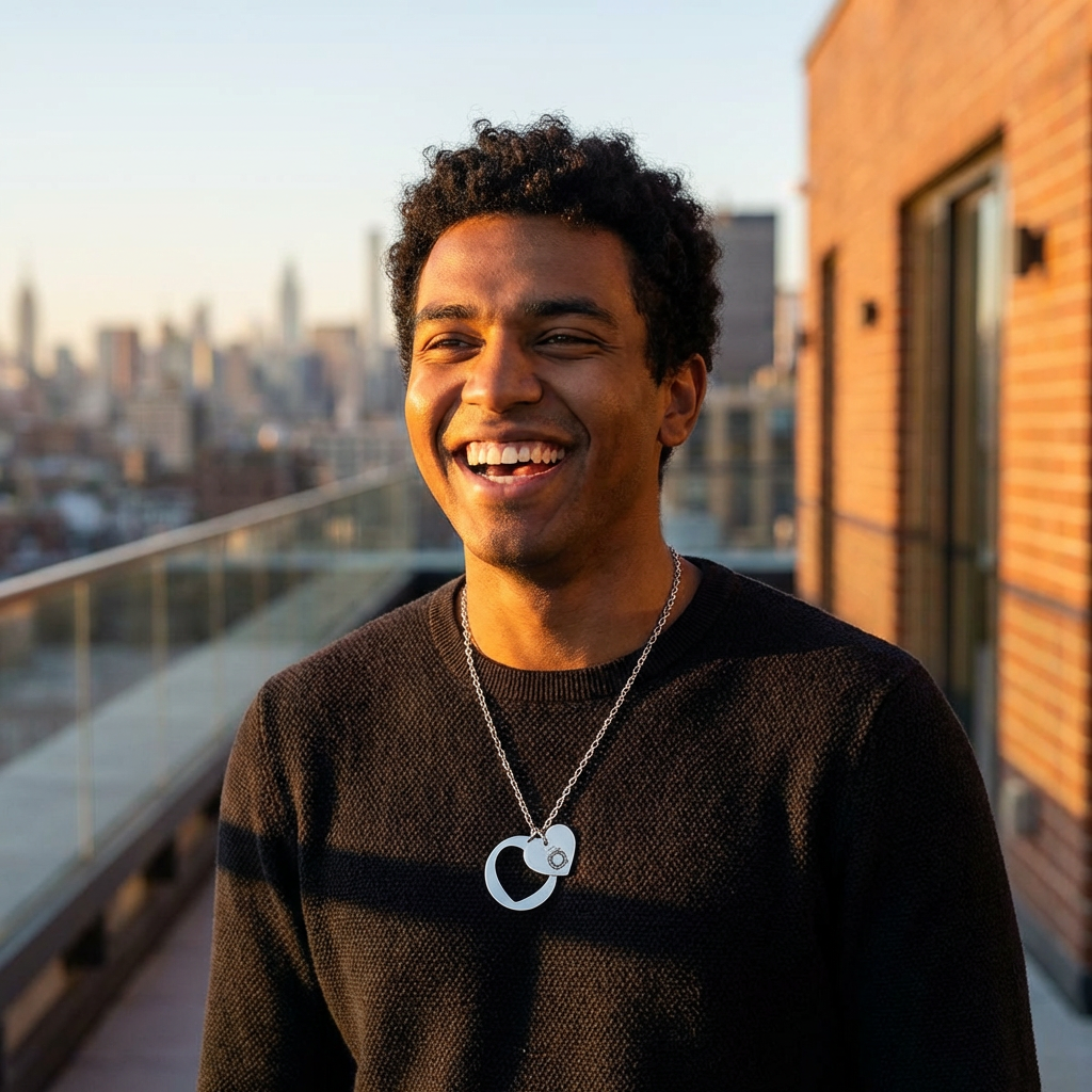 Collier personnalisable avec cœur découpé — Pendentif personnalisé en argent sterling