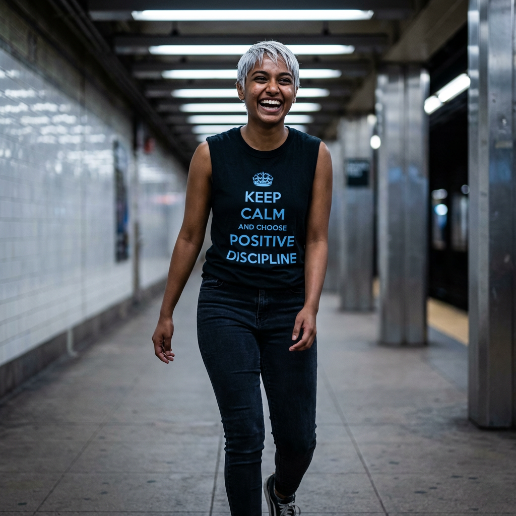 Positive Discipline Muscle Tank — "Keep Calm and Choose Positive Discipline" Motivational Shirt