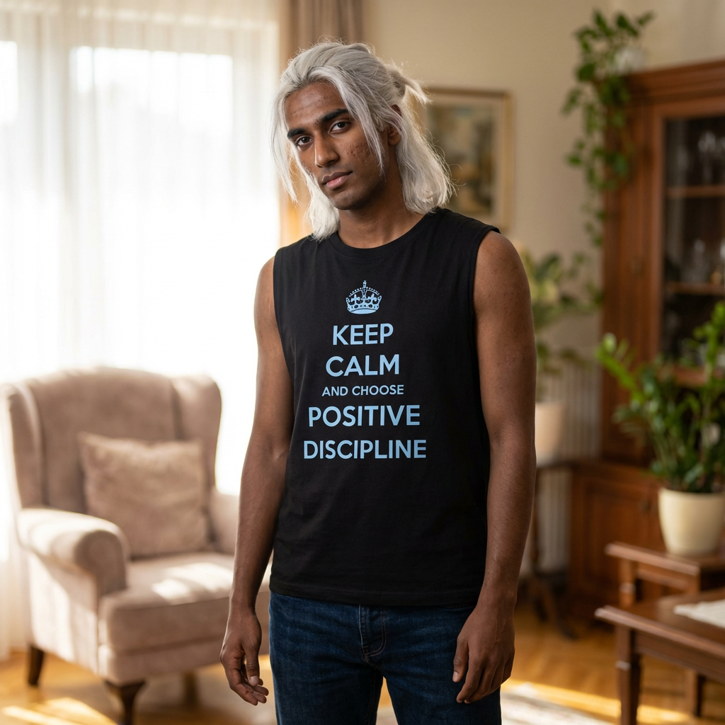 Positive Discipline Muscle Tank — "Keep Calm and Choose Positive Discipline" Motivational Shirt