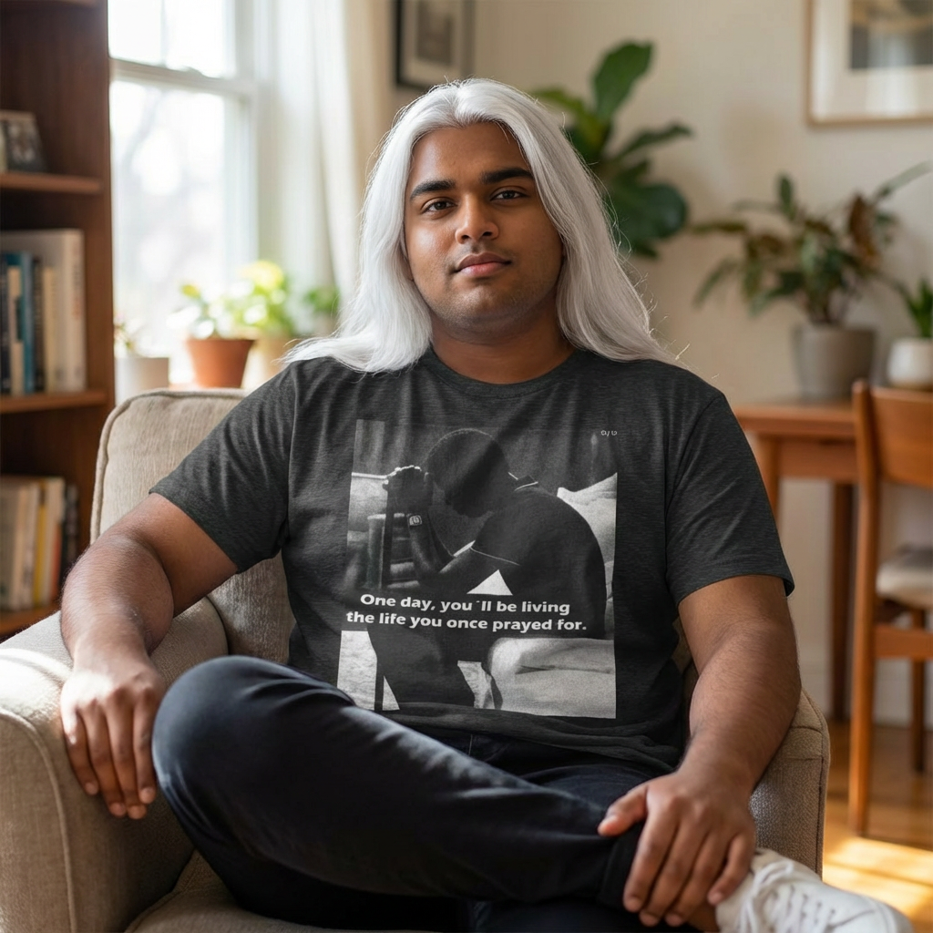 Inspirational Quote T-Shirt — “One Day You’ll Be Living the Life You Once Prayed For” / “They’re Already Hating”