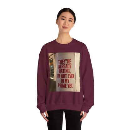 Crewneck Sweatshirt — Inspirational Photo Quote "They&