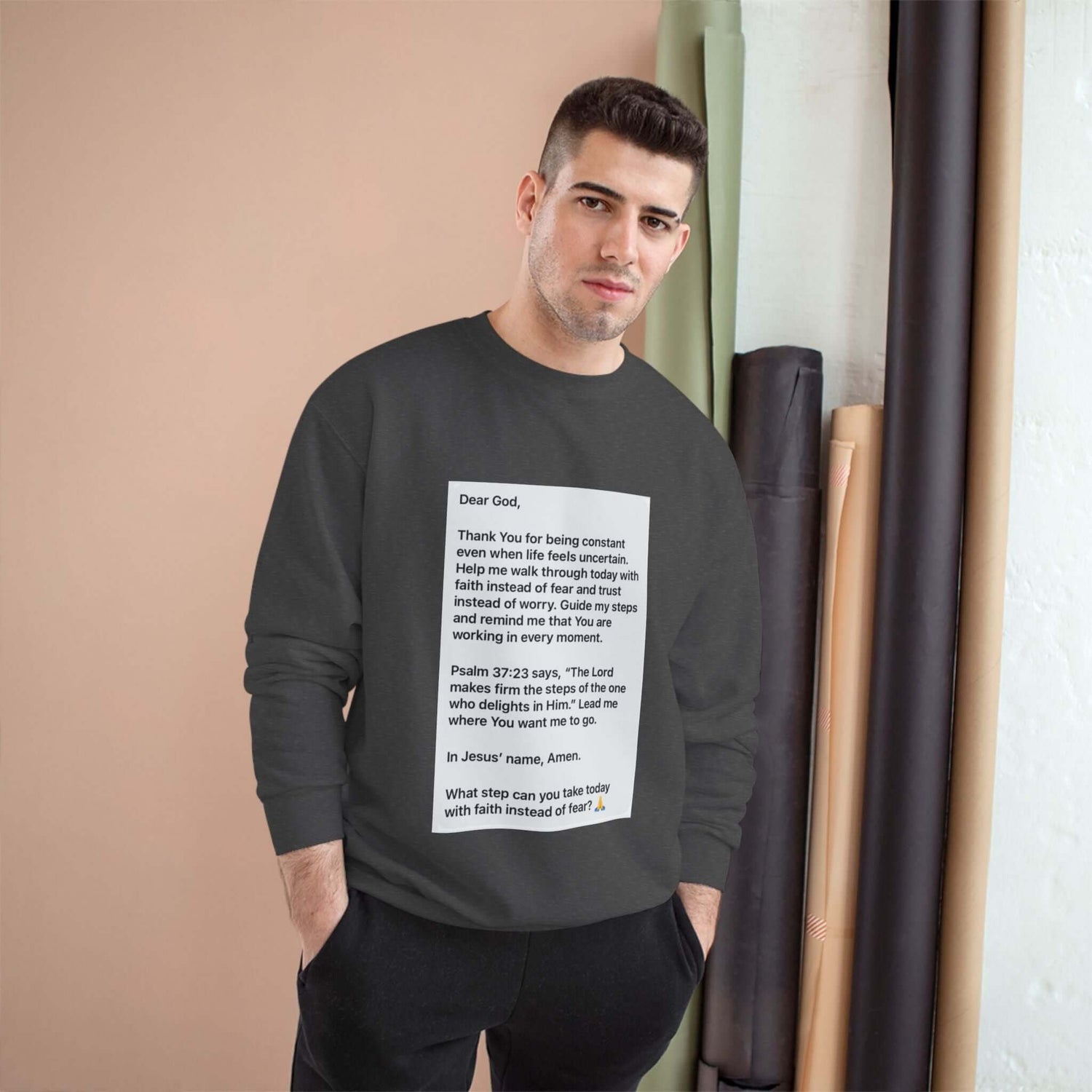 Faith Prayer Sweatshirt — Inspirational Scripture &amp; Gratitude Message