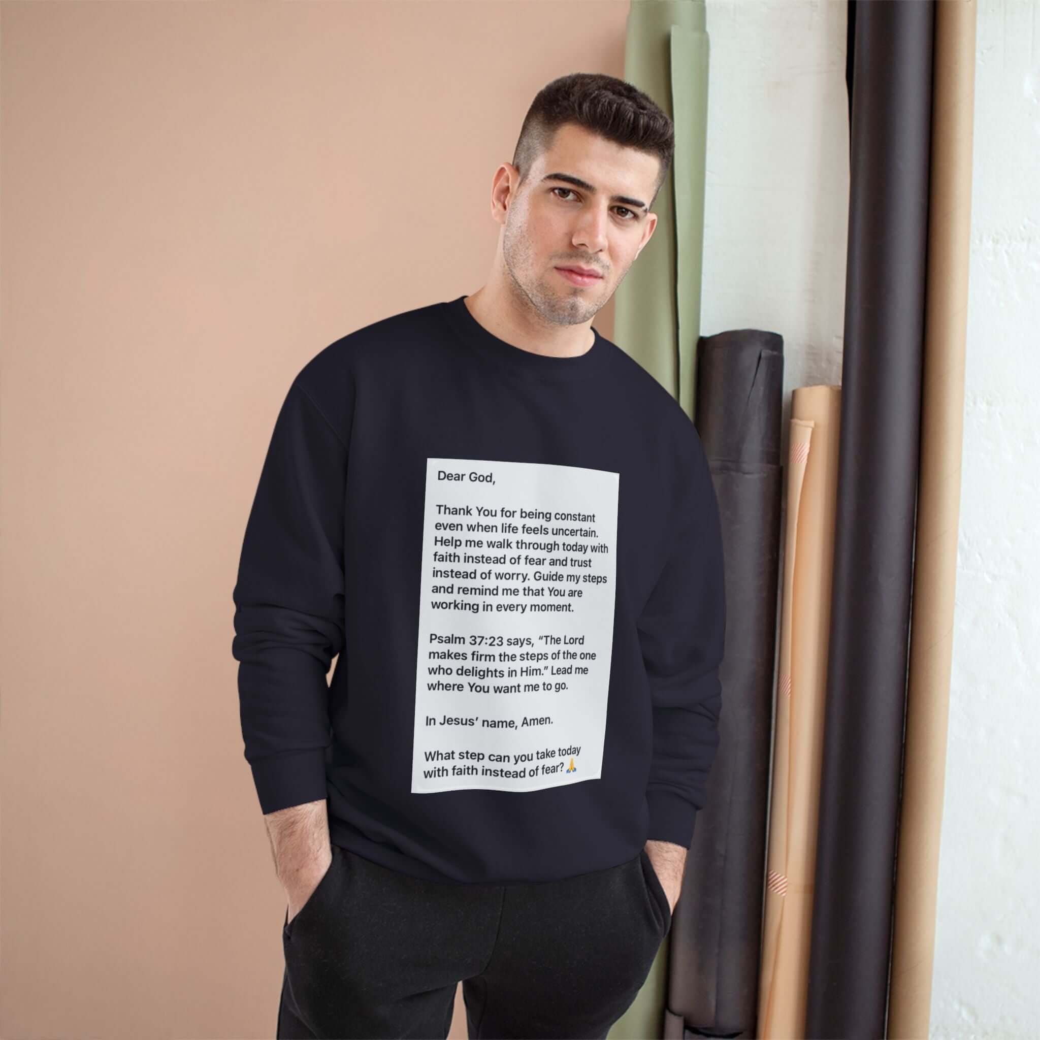 Faith Prayer Sweatshirt — Inspirational Scripture &amp; Gratitude Message