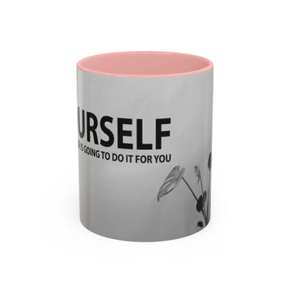 Motivational Accent Coffee Mug — "Do It Yourself" Black Interior - Motivational Quotes