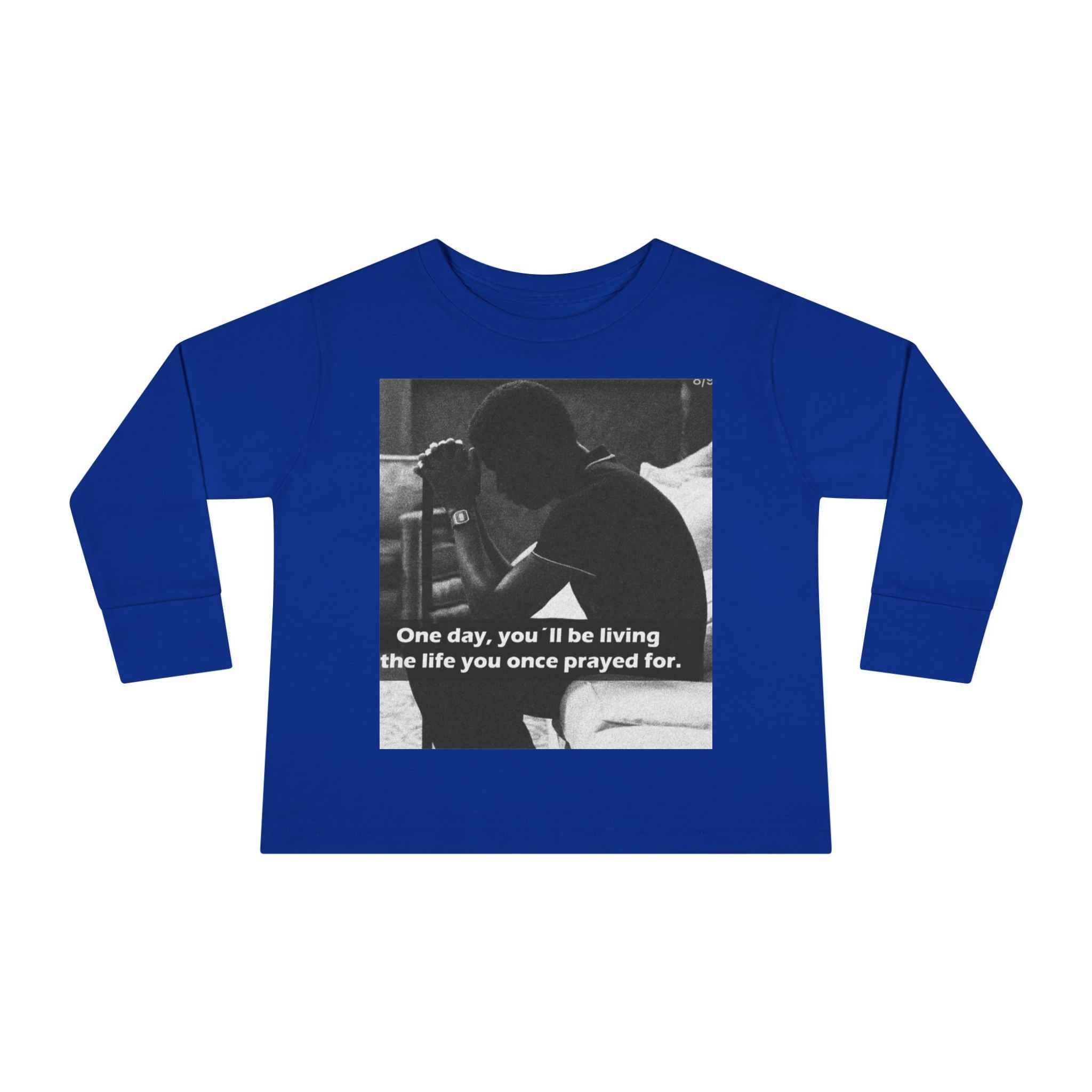 Toddler Long Sleeve Tee — Motivational Prayer &amp; Confidence Quote Kids Shirt