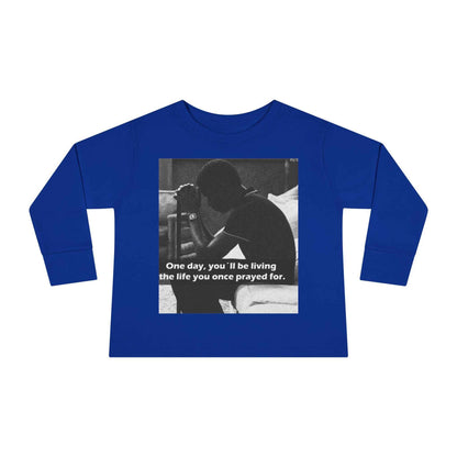 Toddler Long Sleeve Tee — Motivational Prayer &amp; Confidence Quote Kids Shirt