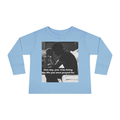 Toddler Long Sleeve Tee — Motivational Prayer &amp; Confidence Quote Kids Shirt
