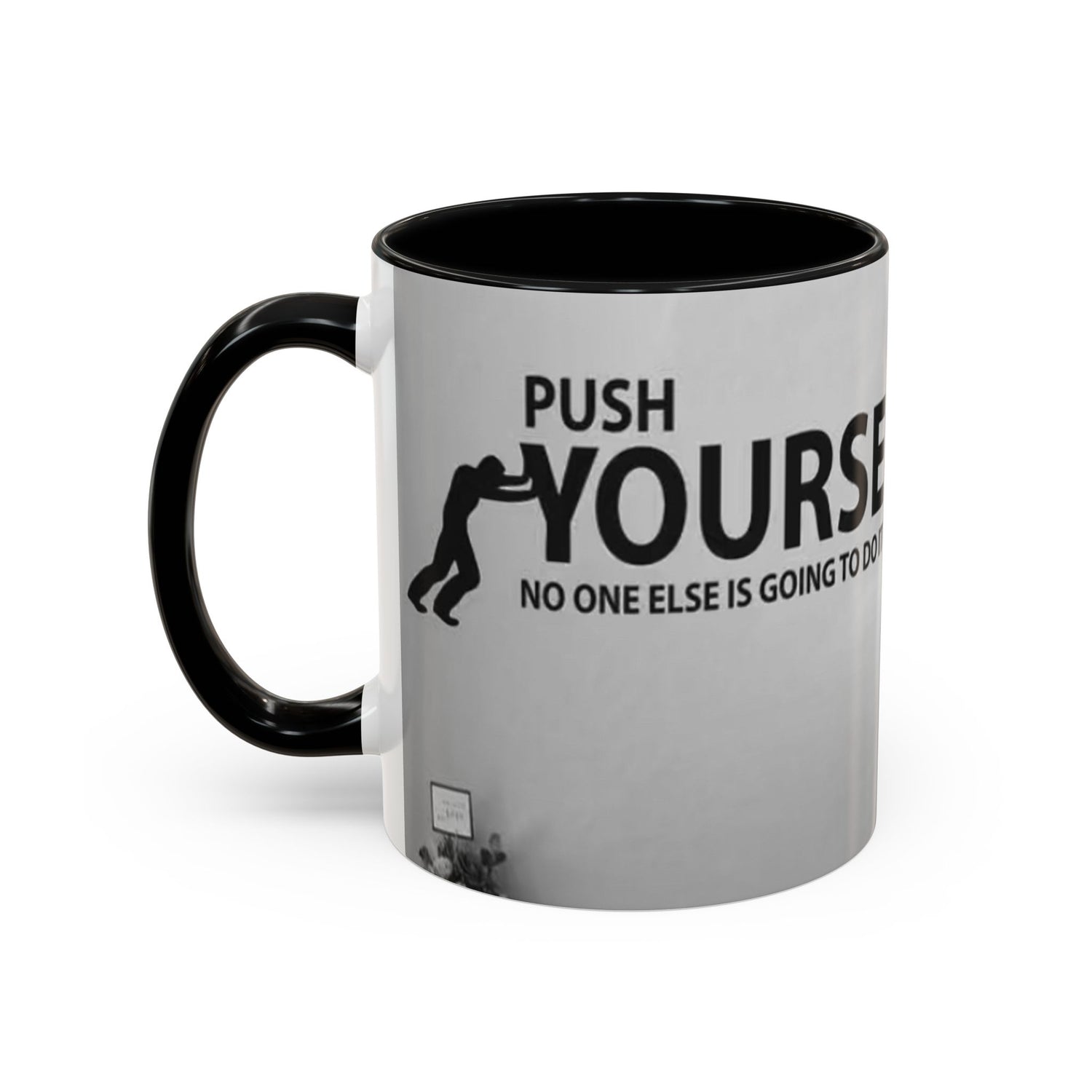 Motivational Accent Coffee Mug — "Do It Yourself" Black Interior - Motivational Quotes