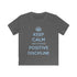 Kids Tee — "Keep Calm and Choose Positive Discipline" Light Blue Print