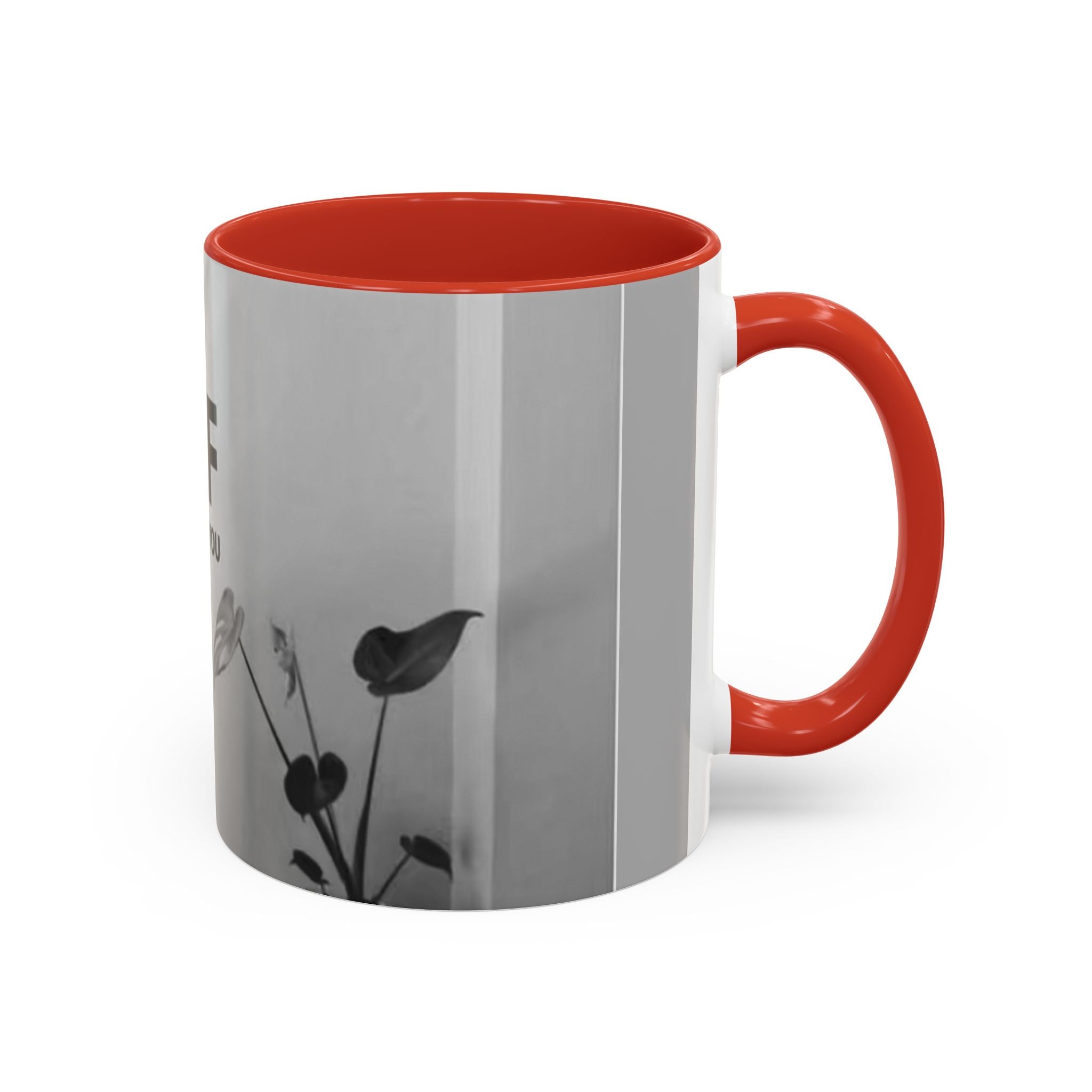 Motivational Accent Coffee Mug — "Do It Yourself" Black Interior