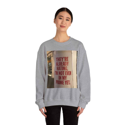 Crewneck Sweatshirt — Inspirational Photo Quote "They&
