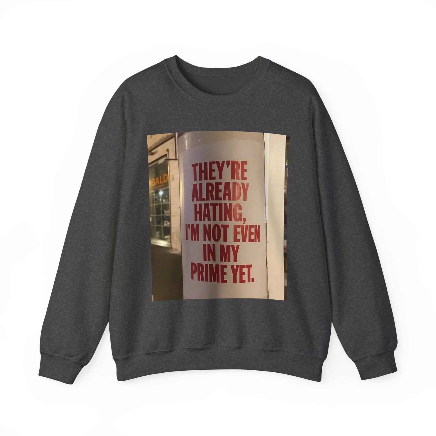 Crewneck Sweatshirt — Inspirational Photo Quote "They&