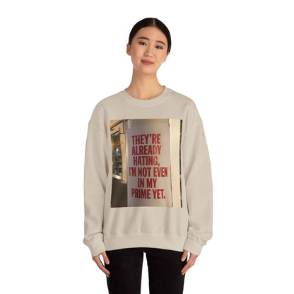 Crewneck Sweatshirt — Inspirational Photo Quote "They&