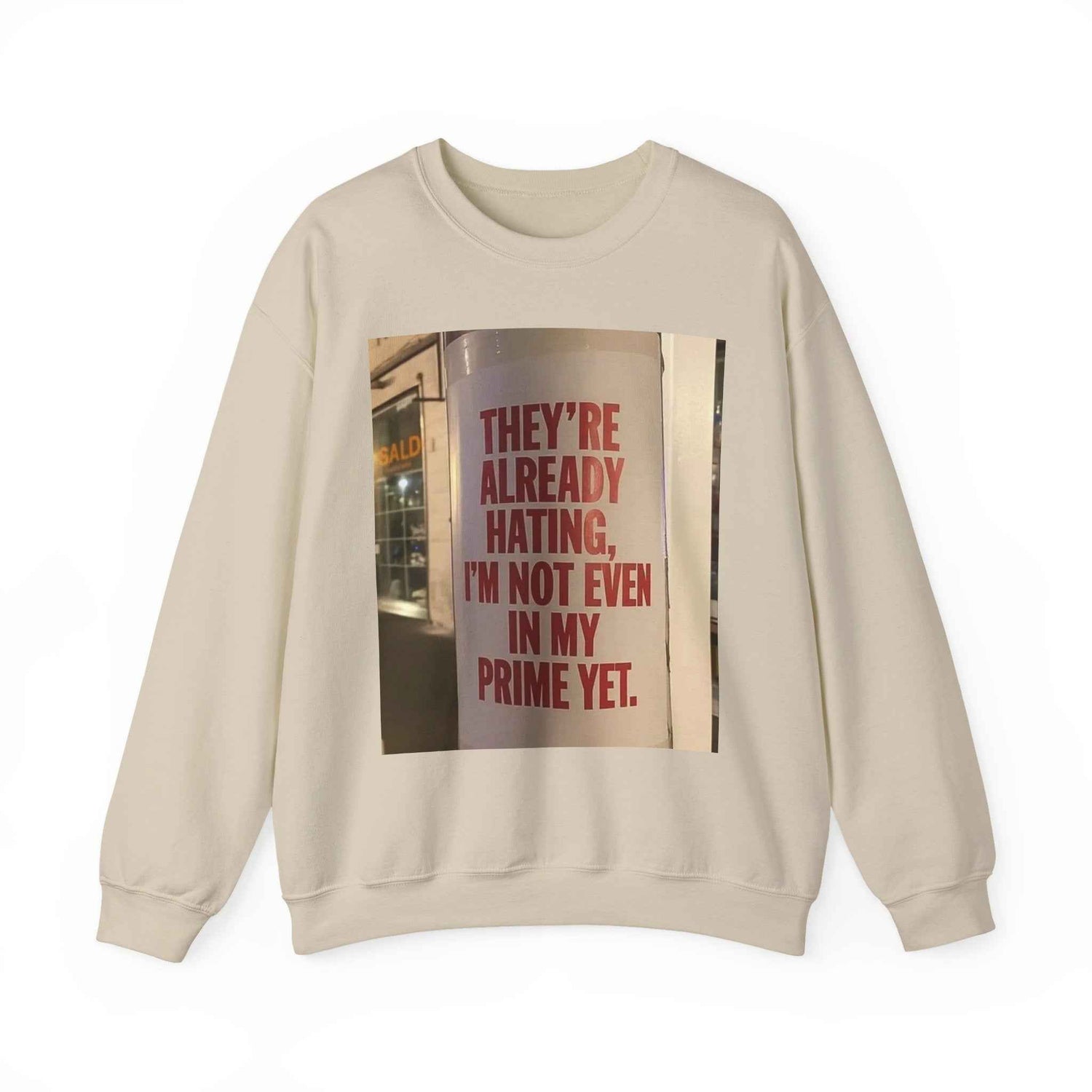 Crewneck Sweatshirt — Inspirational Photo Quote "They&