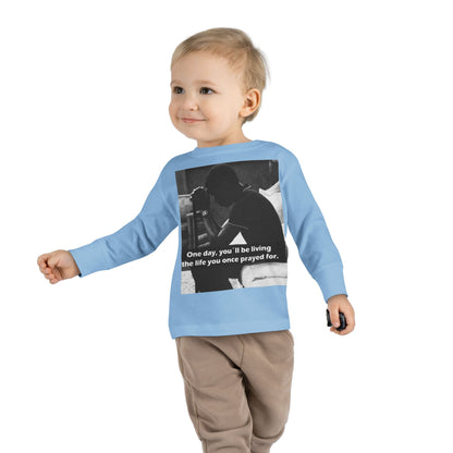 Toddler Long Sleeve Tee — Motivational Prayer &amp; Confidence Quote Kids Shirt